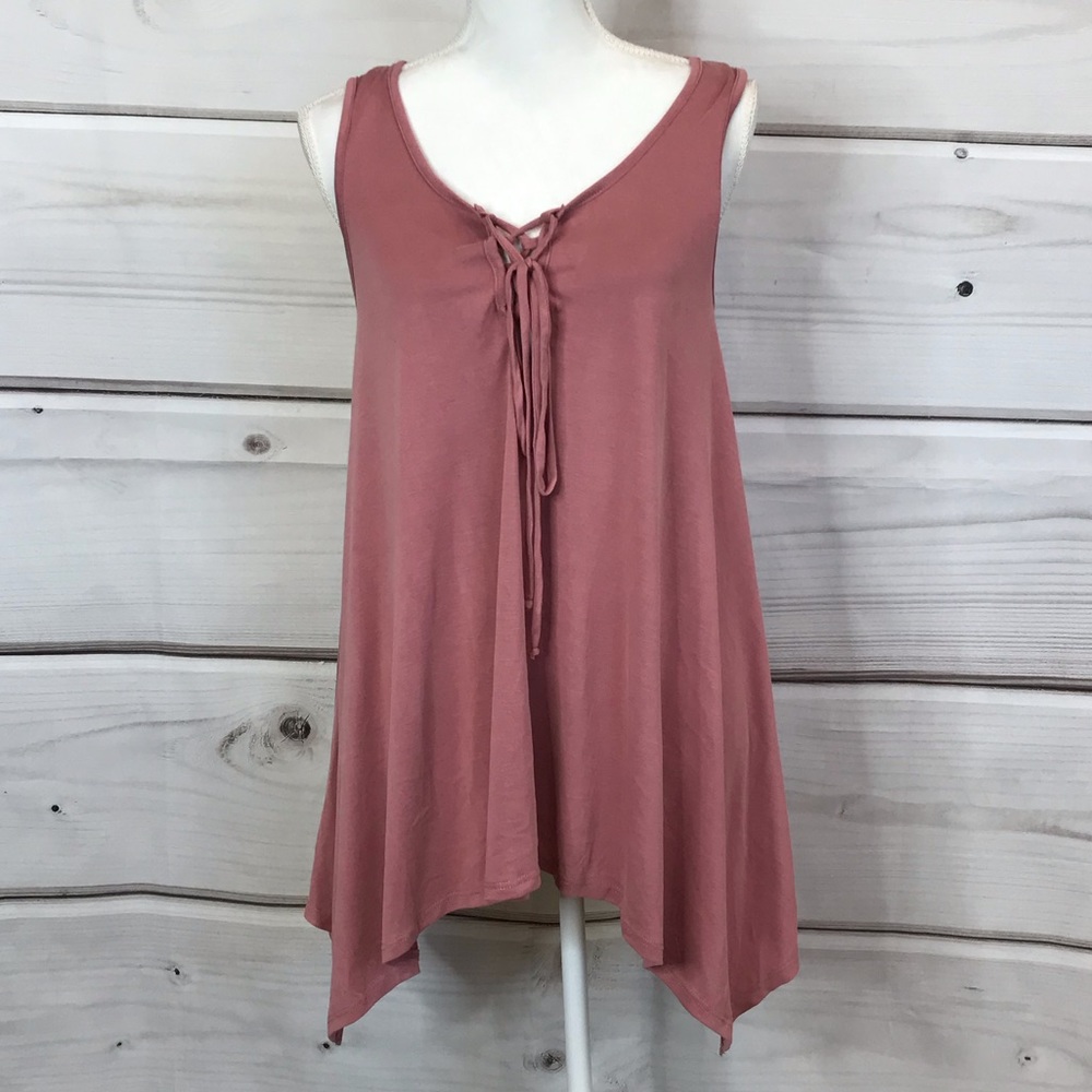 Cherish Sleeveless Lace Up Top